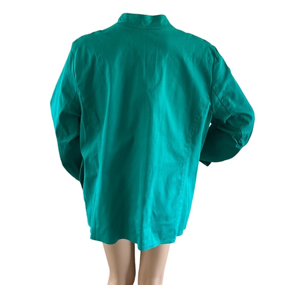 Quacker Factory Print to Solid Reversible Woven Jacket - Picture 3 of 7